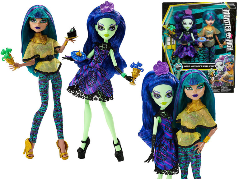 MONSTER HIGH Nefera de Nile Amanita lalki 2Pak 24h