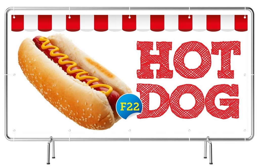 HIT! Baner REKLAMA Gotowe 2mx1m - Hot Dog