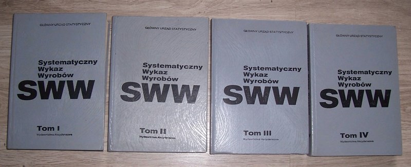 SYSTEMATYCZNY WYKAZ WYROBÓW SWW. 4 TOMY. I-IV.