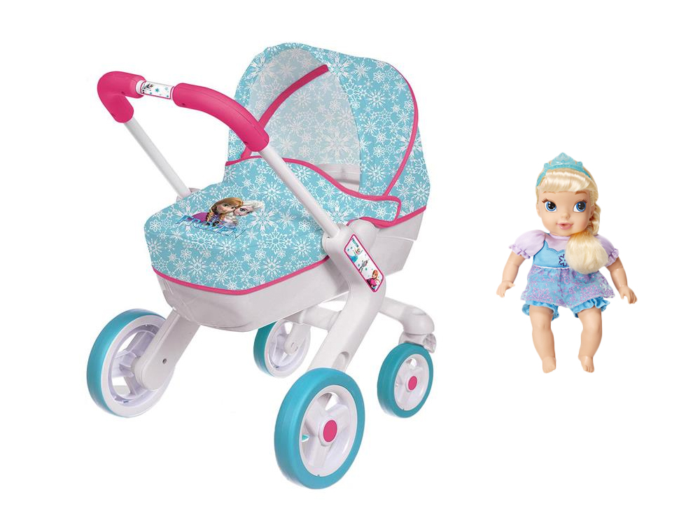 SMOBY WÓZEK dla lalek Frozen Kraina Lodu + lalka