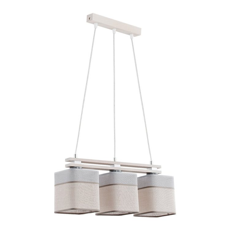 Lampa wisząca jasna beżowa BELT/W3/J Kandel 3x e27