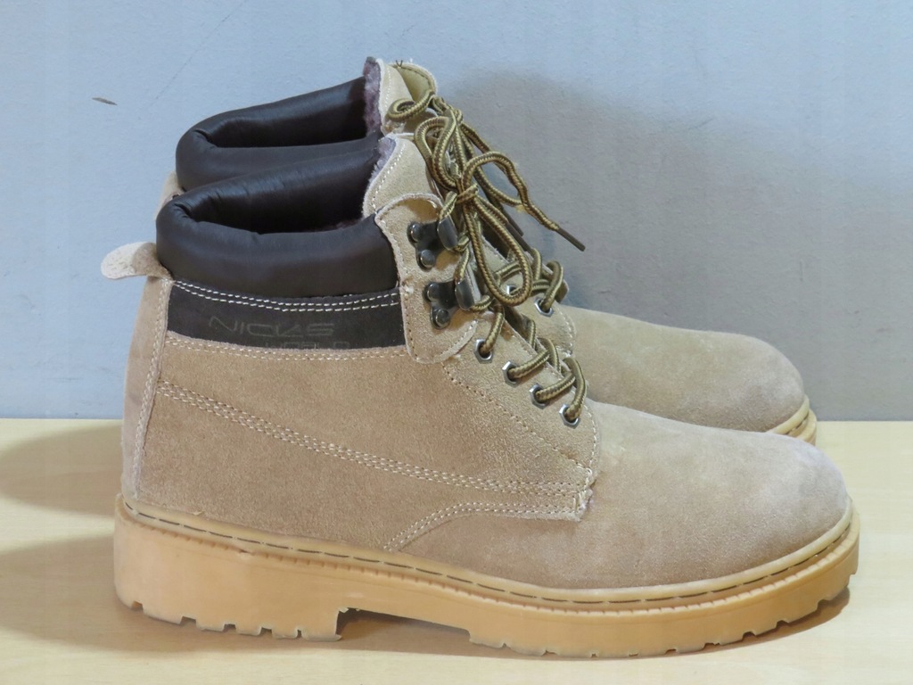 NICKS WORLD BUTY MĘSKIE SKÓRZANE OCIEPLANE 43