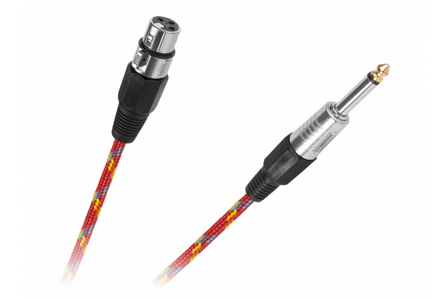 Kabel Mikrofonowy CANON Wtyk - Jack 6.3mm 3m