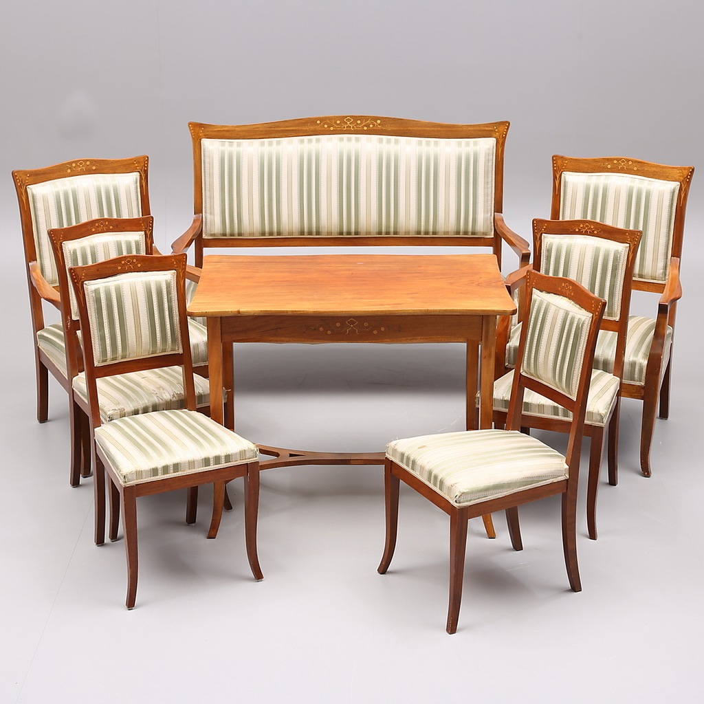 Stół, cztery krzeseła, dwa fotele + sofa SALONIK!!