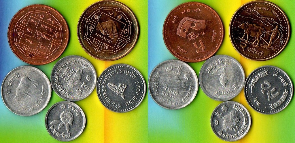 NEPAL Zestaw 6 monet