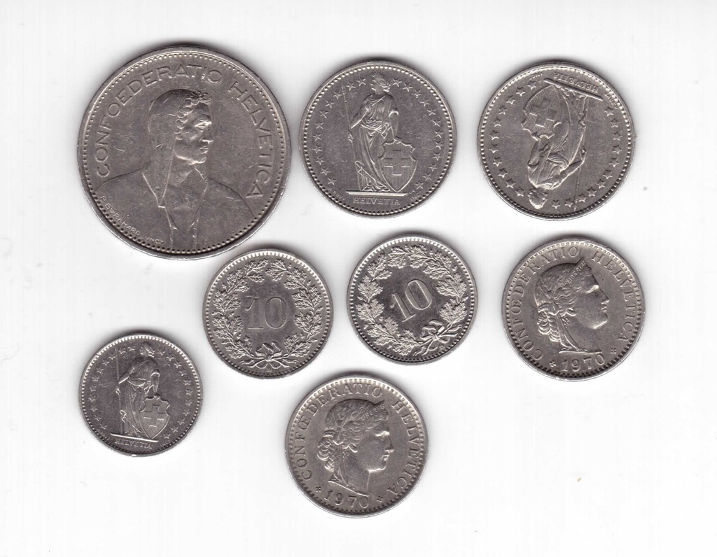 Szwajcaria zestaw 8 monet BCM