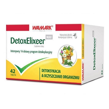 DETOXELIXEER MAX 42 tabletki DETOKS OCZYSZCZANIE