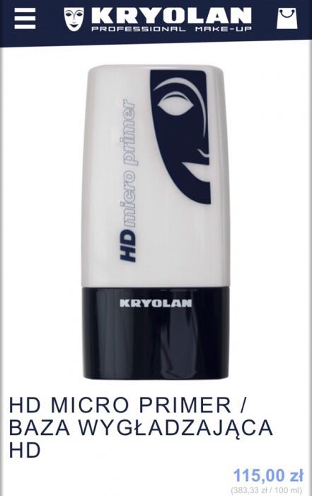 Kryolan HD MICRO PRIMER / Baza wygładzająca hd