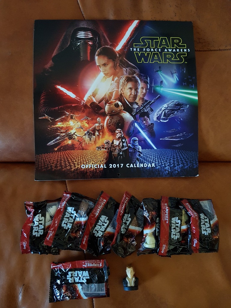STEMPELKI PIECZĄTKI STAR WARS 8 szt + KALENDARZ
