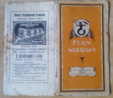 PLAN WARSZAWY 1930 r. RUCH Księgarnie Kolejowe