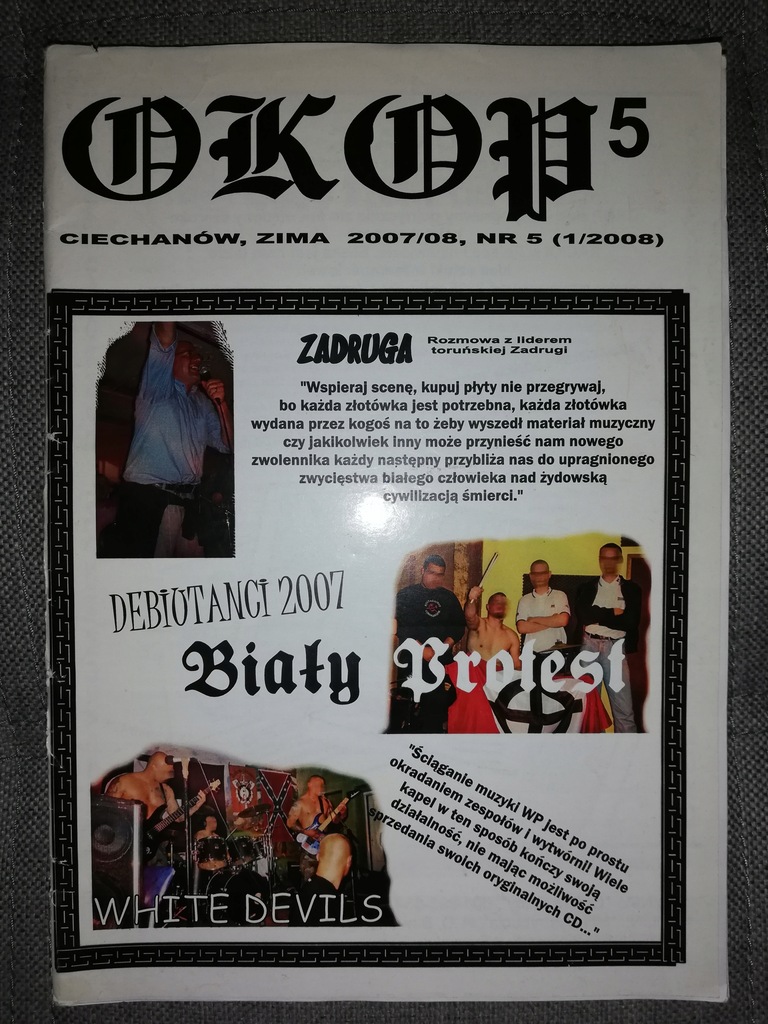 OKOP ZINE 5 skrewdriver konkwista skin zadruga rac