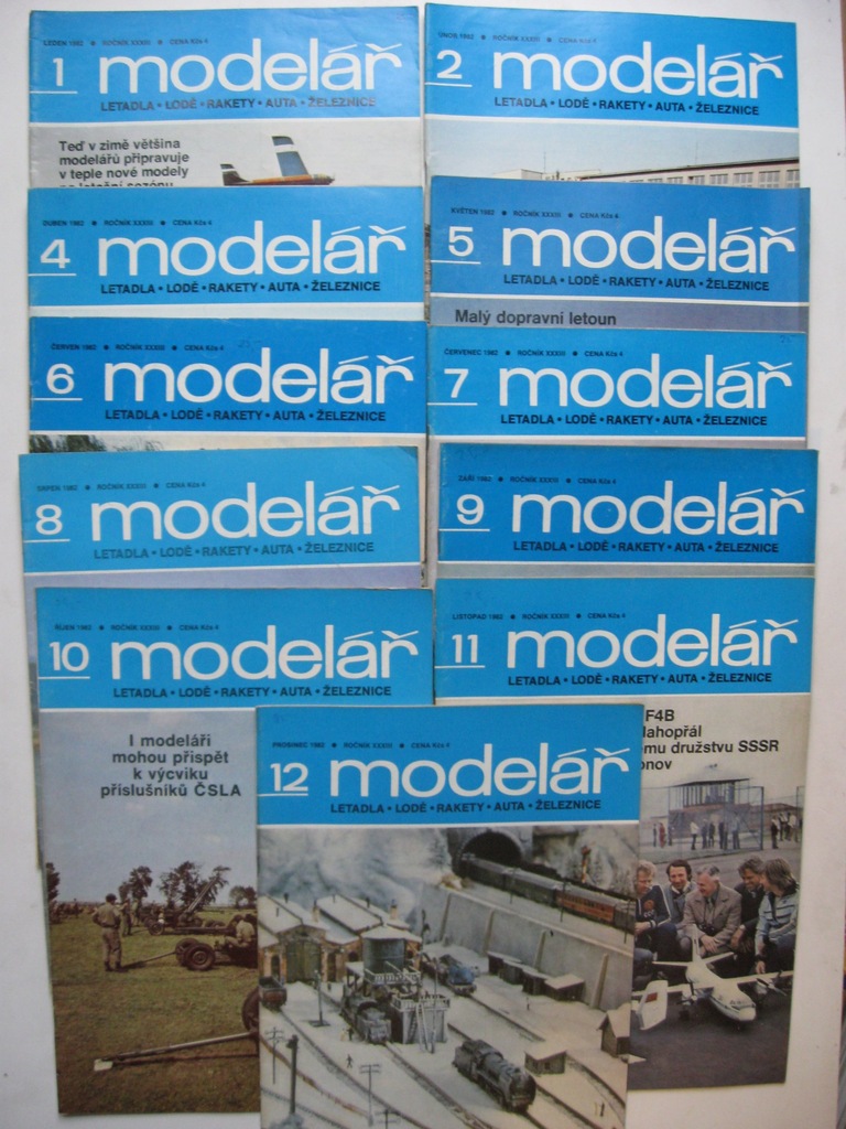 Modelarz MODELAR czeski 11 numerów 1982