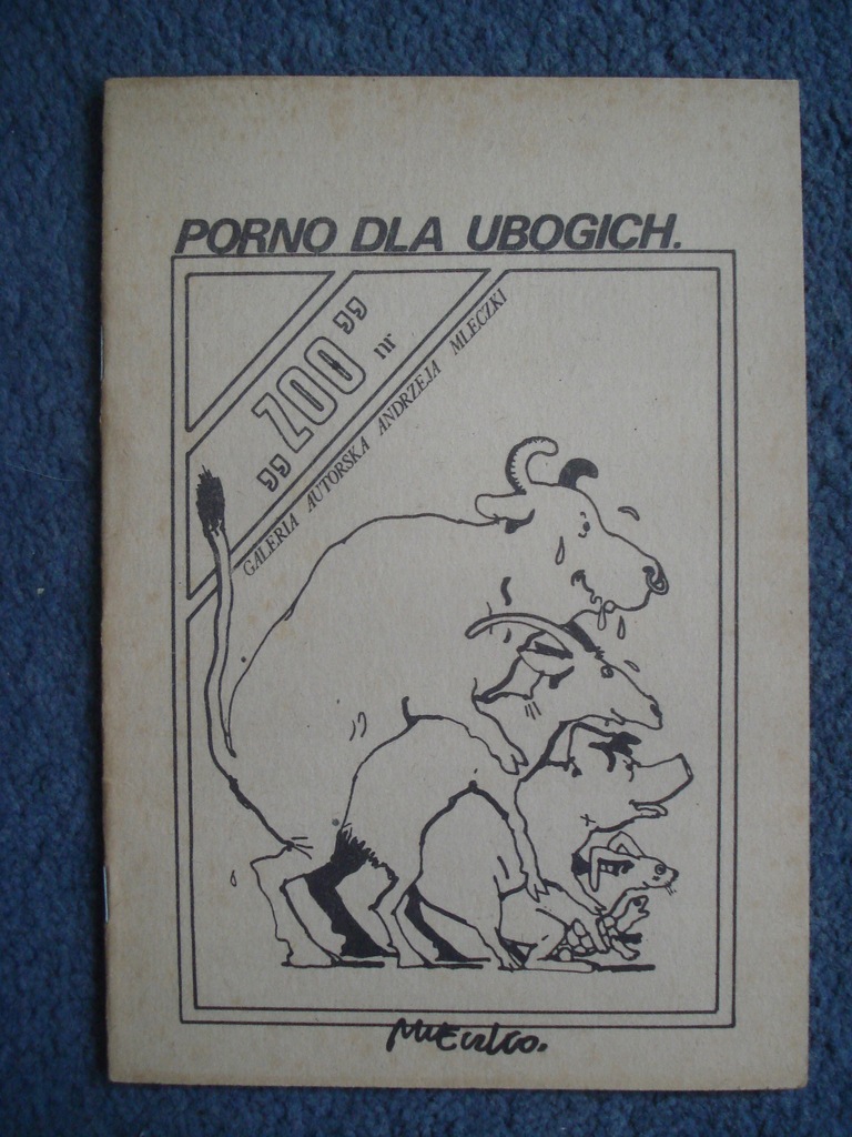 PORNO DLA UBOGICH / ZOO Andrzej Mleczko nr 1000/83 - 7478897847 - oficjalne  archiwum Allegro