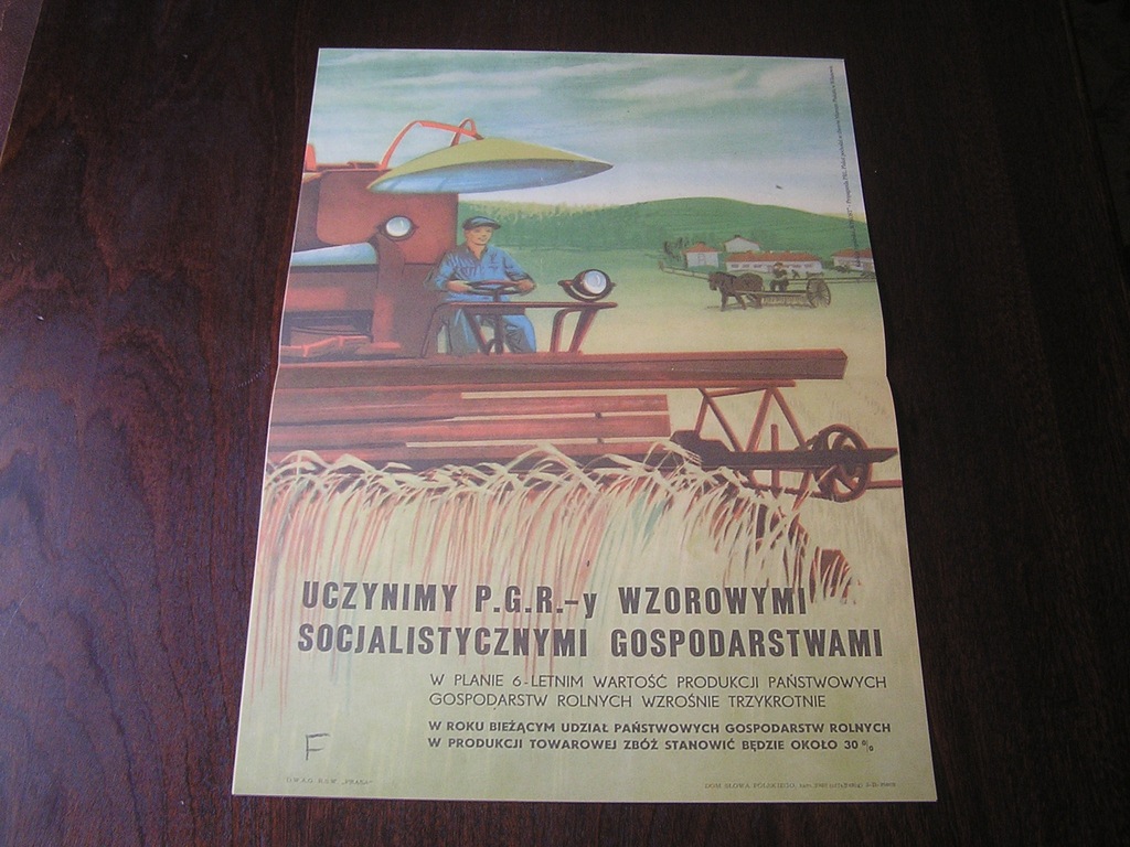 Plakat PGR wzorowym gospodarstwem socjalistycznym