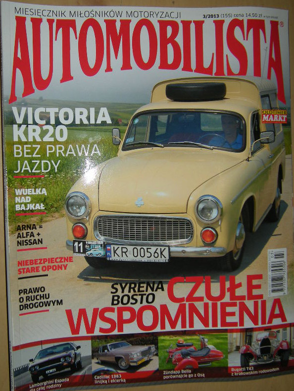 AUTOMOBILISTA-nr.155-Syrena Bosto-Bella-