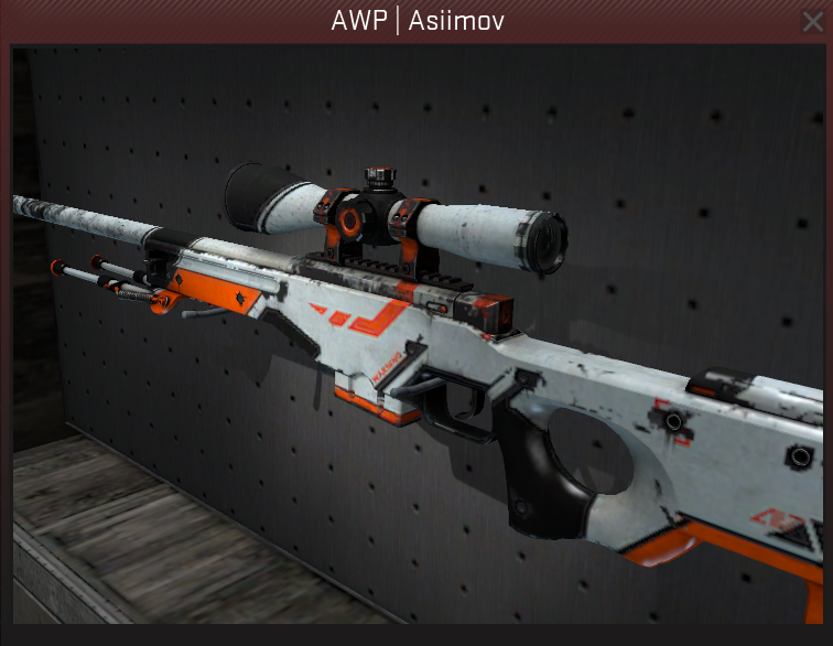 AWP ASIIMOV CS GO skin BS