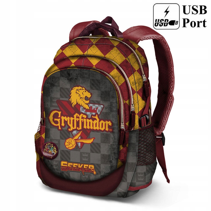 Plecak szkolny Harry Potter Gryffindor portem USB