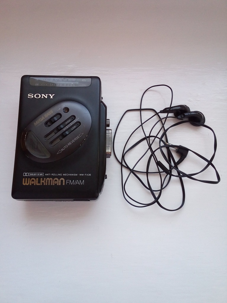 Walkman Sony WM FX36 radio AM FM kasety słuchawki