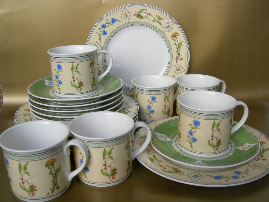 Villeroy Boch Eden: zestawy śniadaniowe! Zioła! 6!