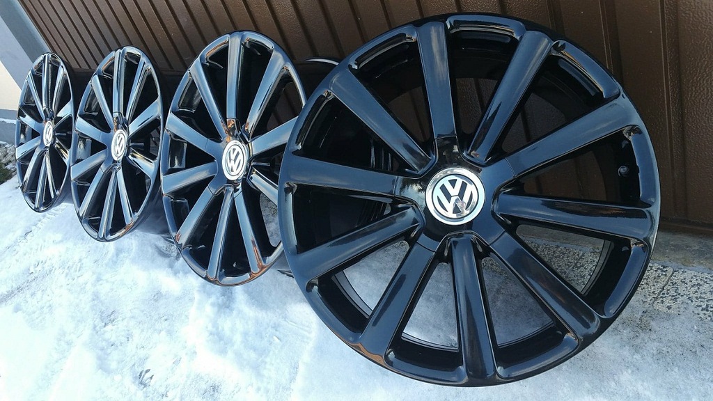 Piekne Czarne _ Oryginal Vw 19" 5x112_ Omanyt