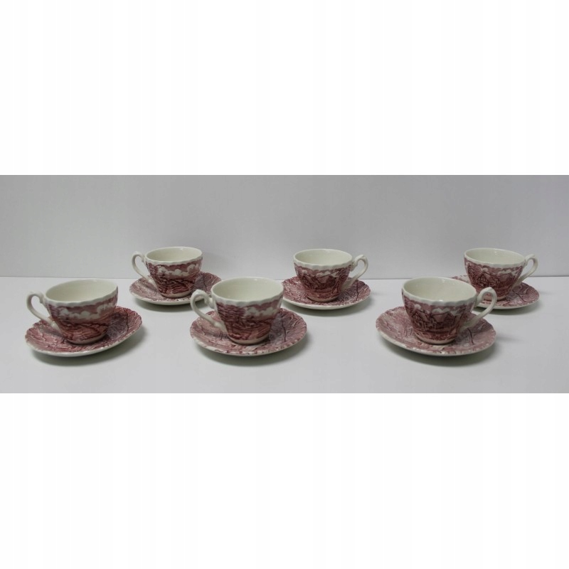 Filiżanki-6 szt.-porcelana angielska-Staffordshire