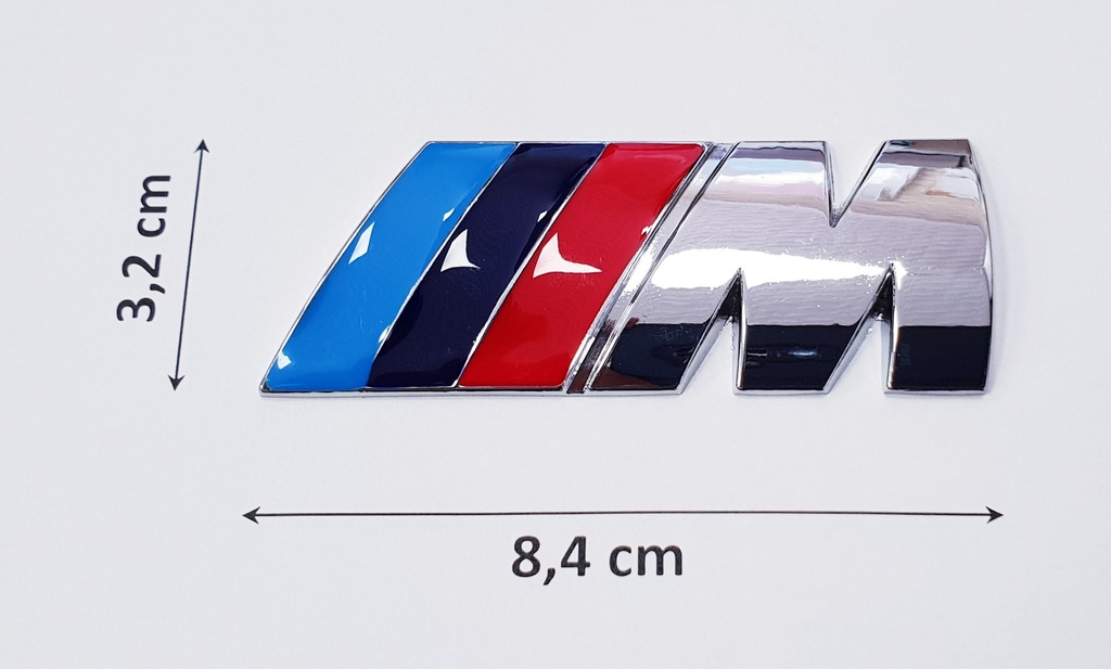 Emblemat znaczek M Power metal chrom BMW na grill