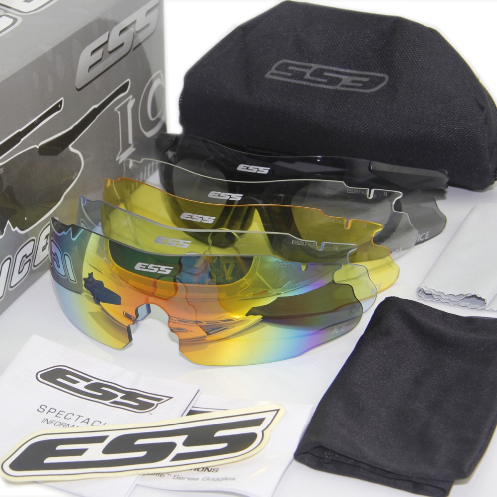 Okulary ESS ICE 2.4 Oakley wojskowe +3 wizjery ASG