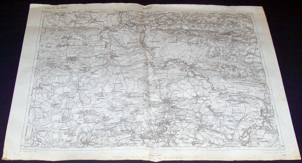 WARĘŻ KRYŁÓW DOŁHOBYCZÓW MIRCZE MAPA SZTABOWA 1914