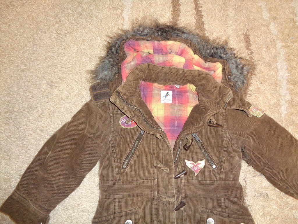Zimowa sztruksowa kurtka Palomino na 110 cm