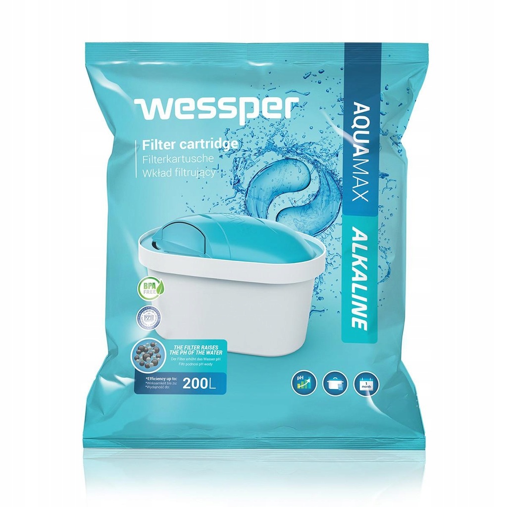 Filtr wody do dzbanka Wessper Aquamax 3.5L czarny