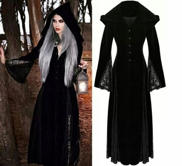 Gotycka narzutka sukienka goth restyle halloween