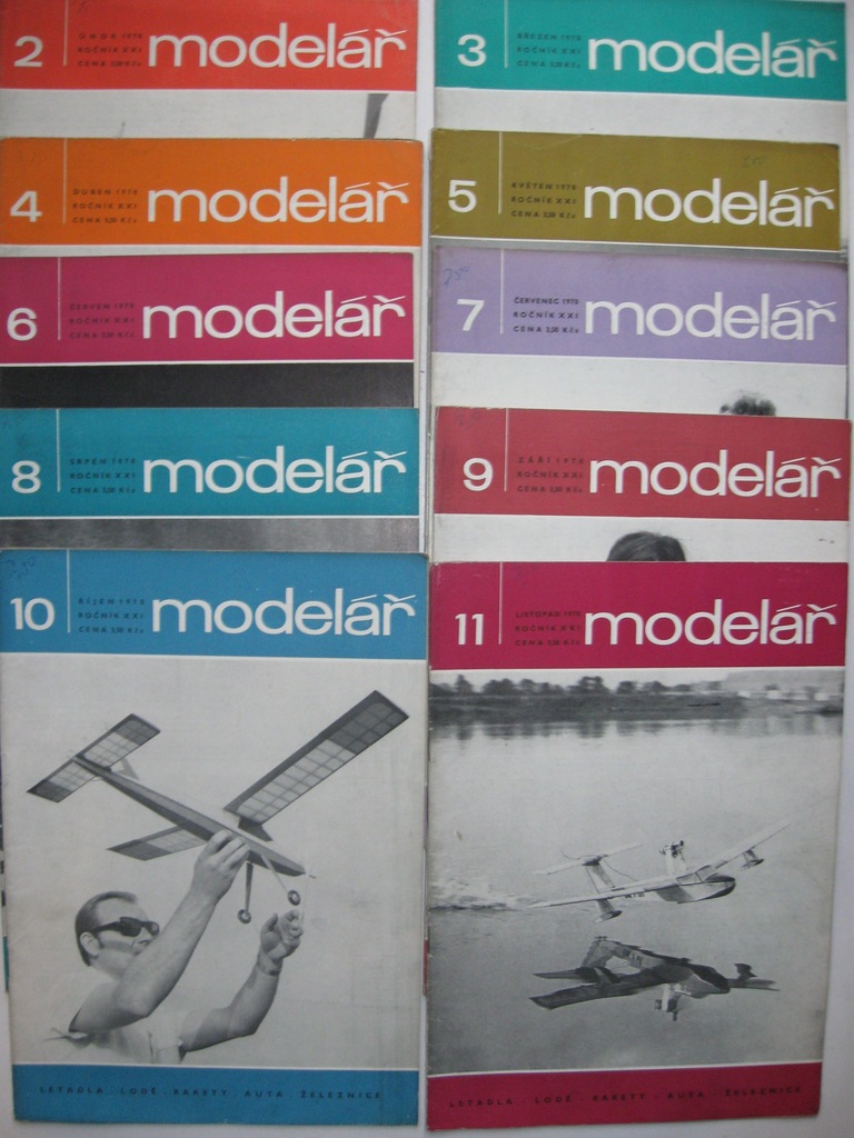 Modelarz MODELAR czeski 11 numerów 1970