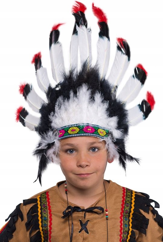 PIÓROPUSZ INDIAŃSKI LUX WODZA WÓDZ INDIANIN CA045