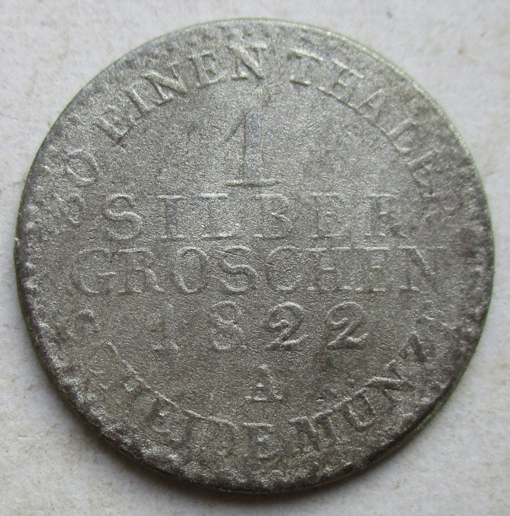 1 SILBER GROSCHEN 1822 r.