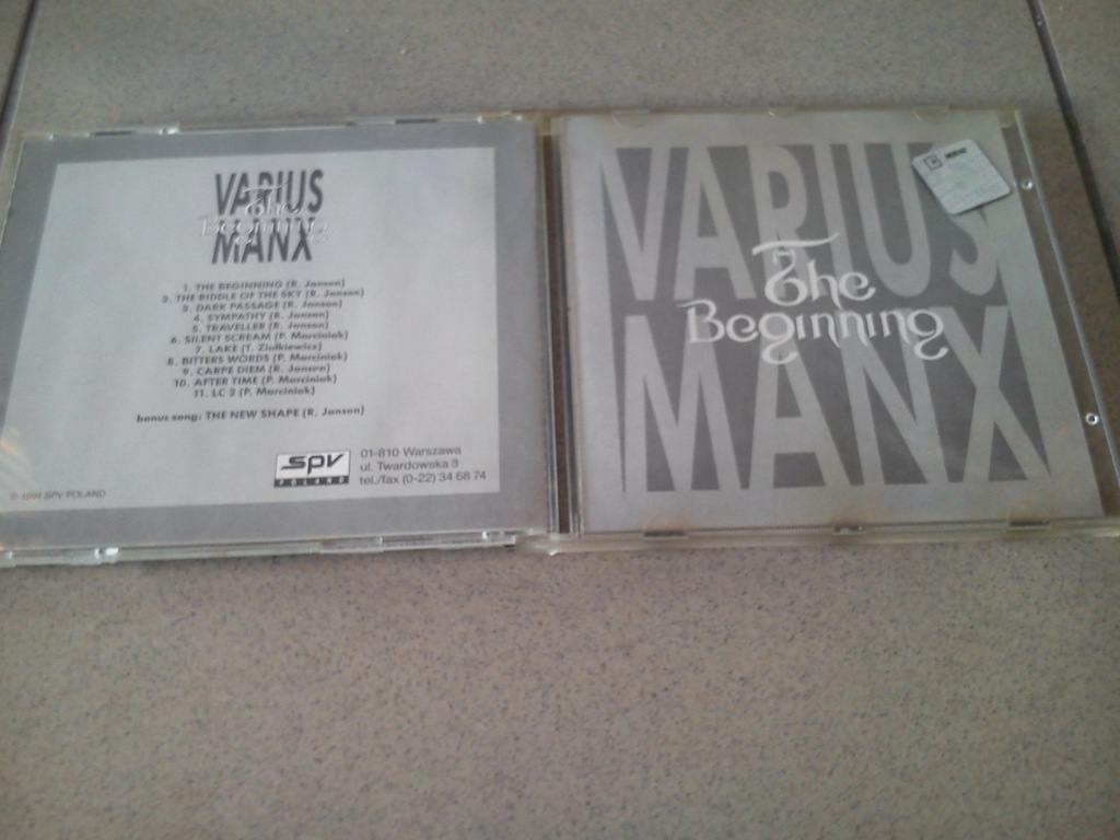 VARIUS MANX The Beginning /1 wydanie SPV 1994/ 7392734555