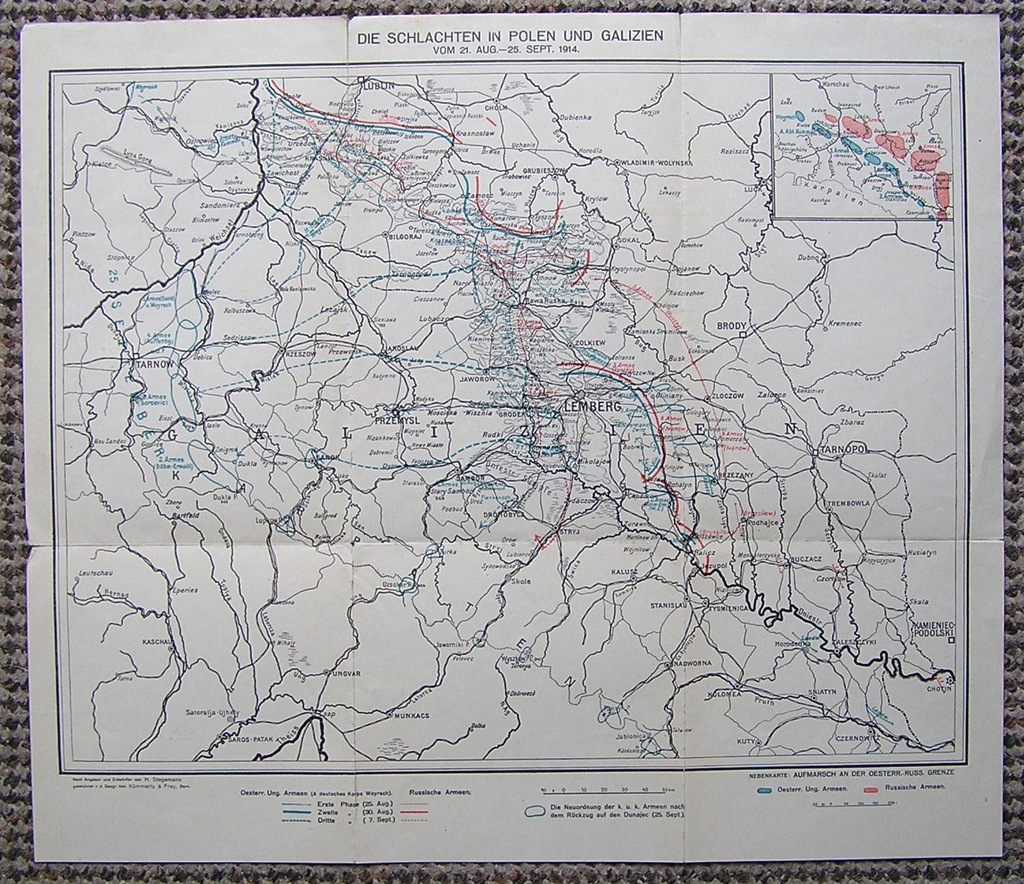 LWÓW / Galicja   -   mapa  rok  1914