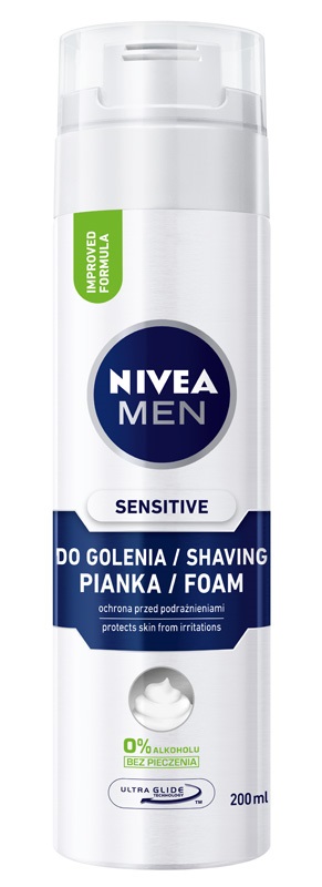 MEN NIVEA Sensitive pianka do golenia 200ml