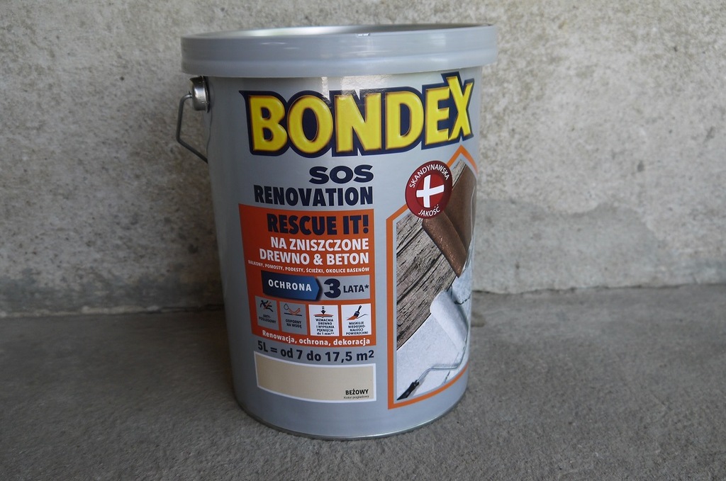 Farba kryjąca Bondex SOS Renovation BEŻOWA 5l