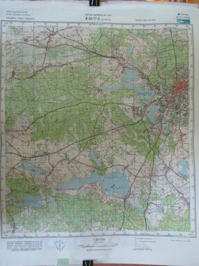 Wojskowa mapa topograficzna, Olsztyn