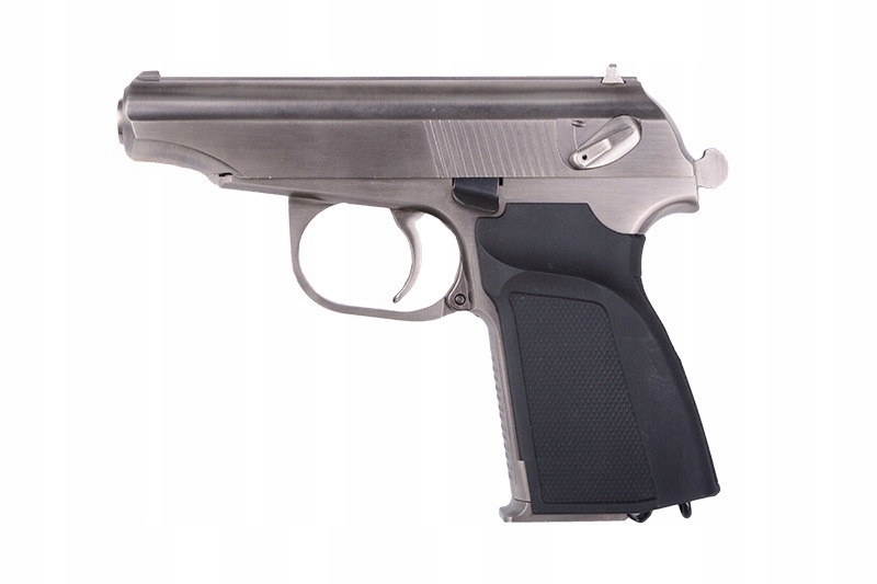 Pistolet ASG WE GBB MK z tłumikiem - srebrny