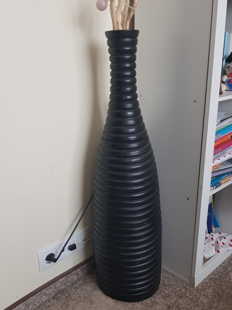 WAZON STOJĄCY CZARNY CERAMICZNY IKEA