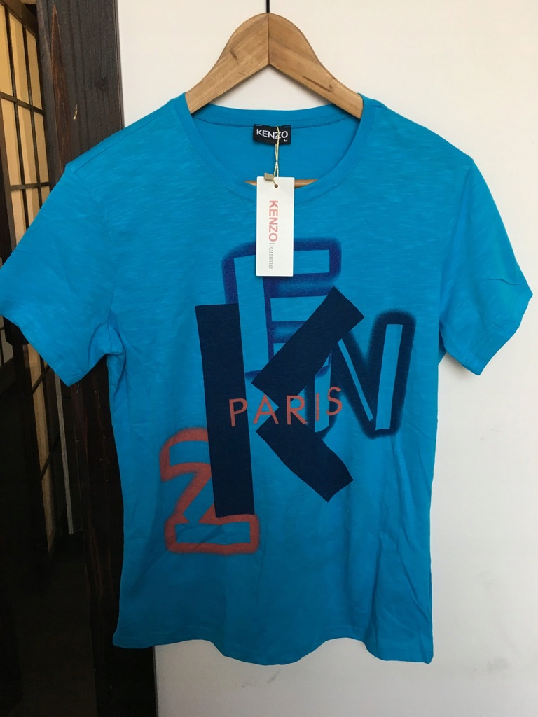 T-Shirt męski koszulka luksusowa napis KENZO M