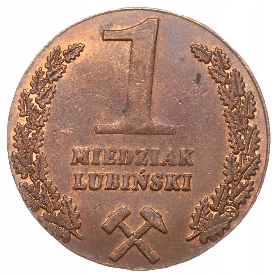 Lubińsk - moneta - 1 Miedziak 2005