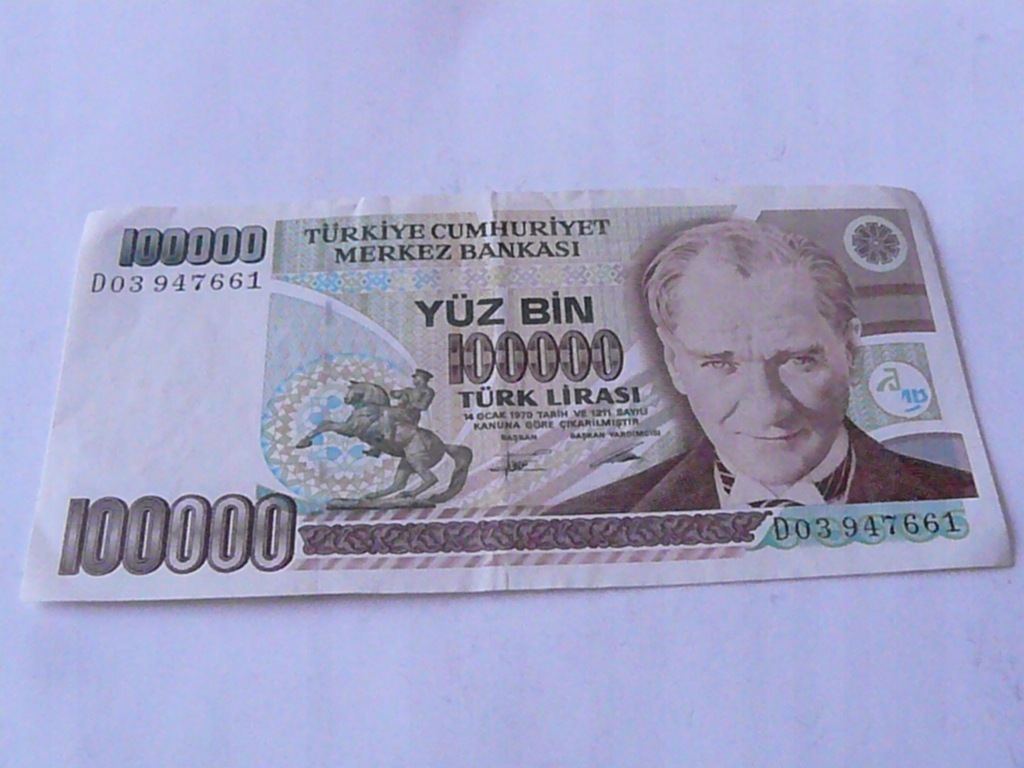 TURCJA 100000 LIR 1970