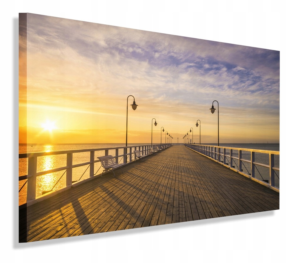 OBRAZ SOPOT MOLO MORZE OBRAZY CANVAS 150x100