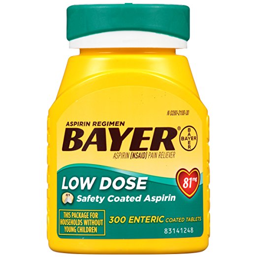BAYER oryginalna aspiryna z USA 81mg/300 tbl