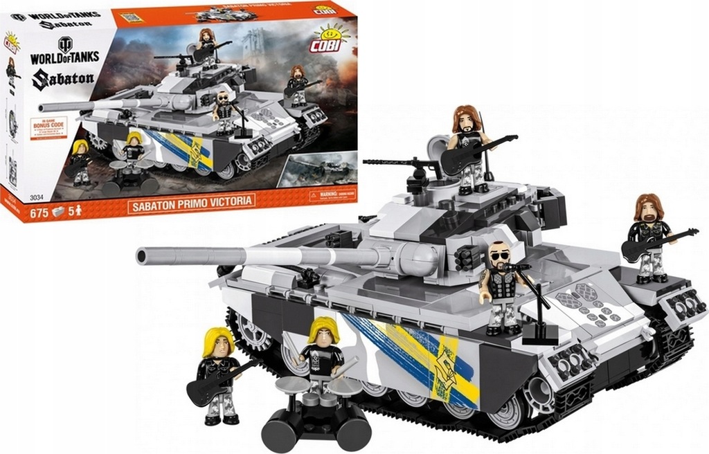 KLOCKI CZOŁG SABATON PRIMO VICTORIA COBI 675el.