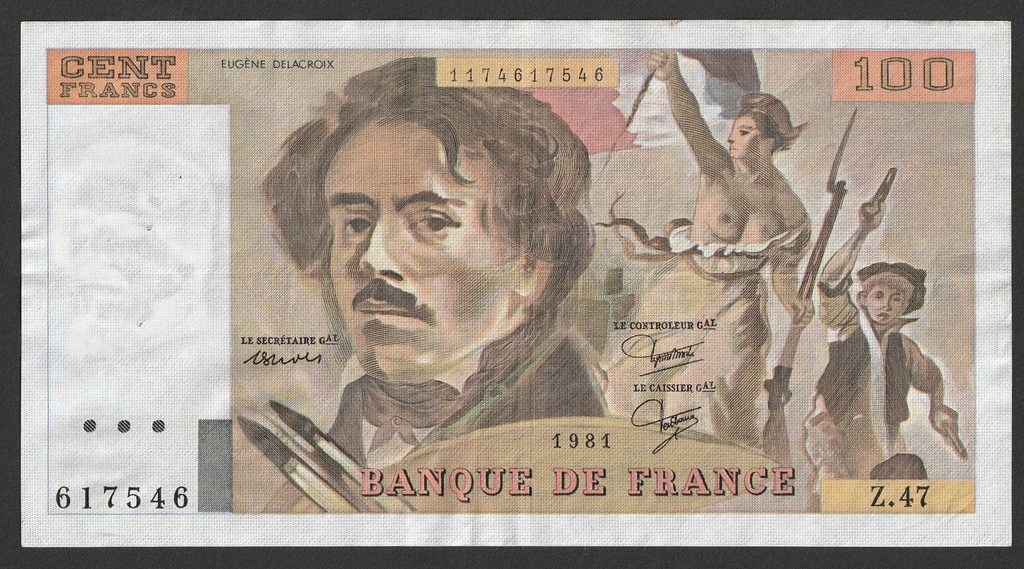 Francja - 100 franków - 1981 - Delacroix  