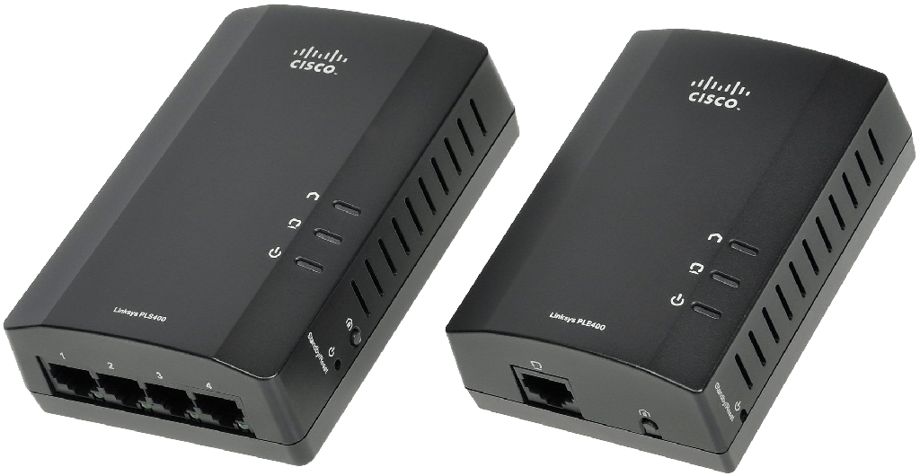 POWER LINE Linksys PLS400- CISCO 4 port LAN KIT