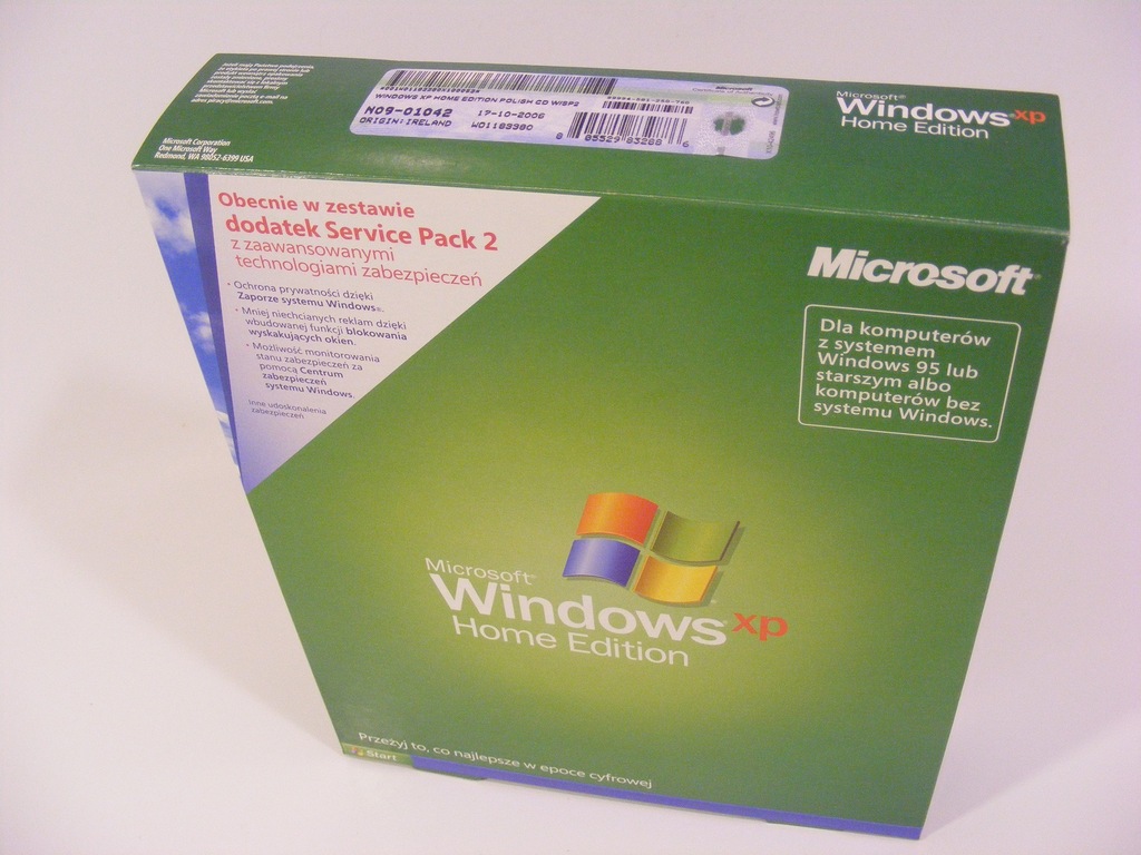 NOWY Windows XP Home Edition PL BOX